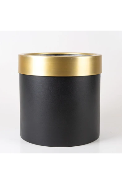 35x35 Cm Siyah-gold Yüzüklü Darbuka Saksı ürün görseli