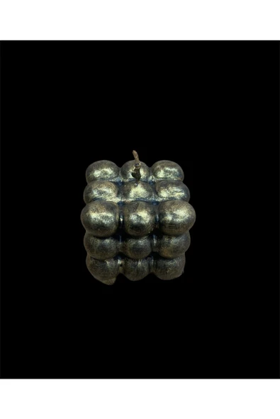 Siyah Üstü Varaklı Kokulu Bubble Mum ürün görseli