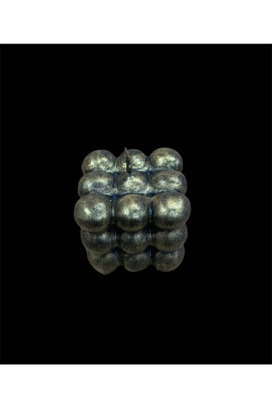 Siyah Üstü Varaklı Kokulu Bubble Mum - Resim 2