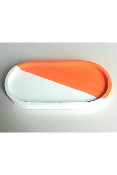 Beton Oval Altlık Dekoratif Sunumluk