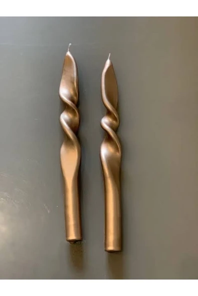 2li Bronze Burgu Şamdan Dekoratif Mum ürün görseli