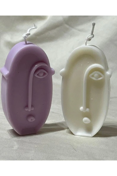 2’li Iskandinav Tarzı Face Yüz Kokulu Mum ürün görseli