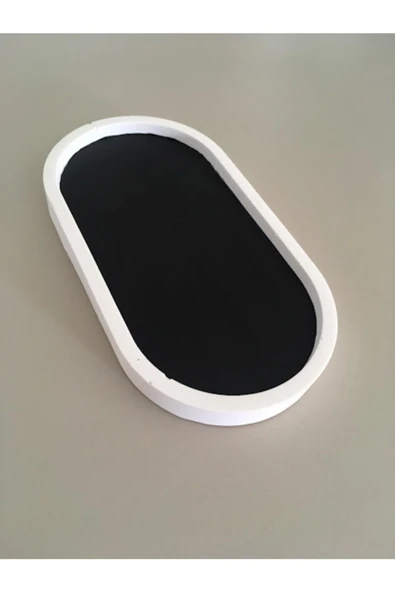 Dekoratif Oval Beton Biblo Tabak Beton Takı Tabağı Mum Tabağı Organizer Mumluk Tütsülük