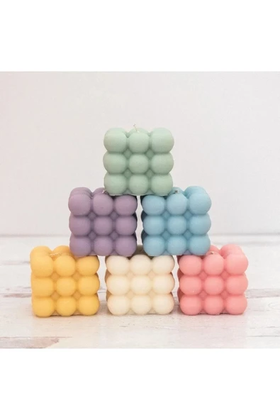 BYZDİZAYN MUMBOX 6 Adet Bubble Mum Davet Nikah Söz Nişan Kına Hediyeliği ürün görseli