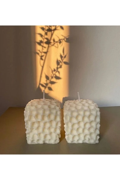 Soya Wax Dekoratif 2li Petek Küp Mum