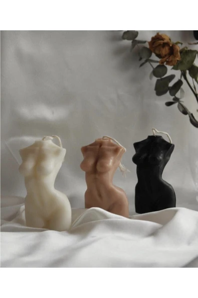 3'lü Kadın Büst Mum Kokulu Dekoratif ürün görseli