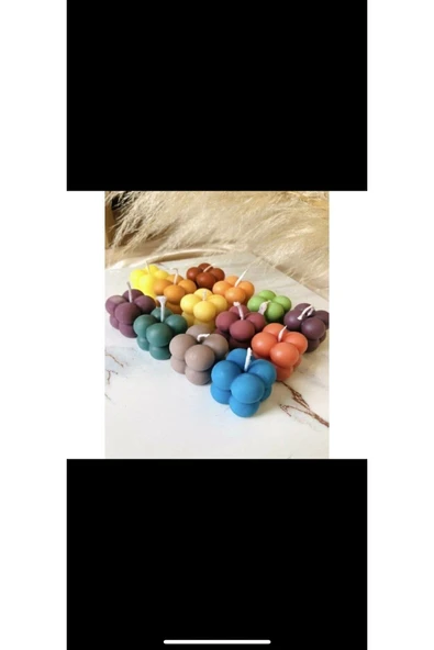 15 Adet Özel Mini Bubble Mum Davet Nikah Söz Nişan Kına Hediyeliği - Resim 3