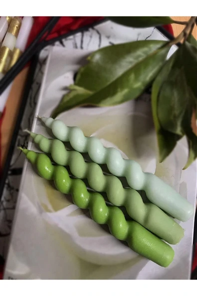 Dekoratif 3'lü Kokulu Burgu Mum Seti