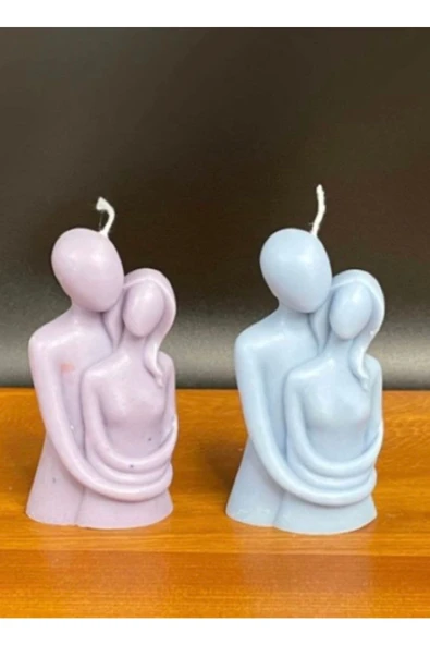2’li Sıcak Kucaklama Sevgili Mum ürün görseli
