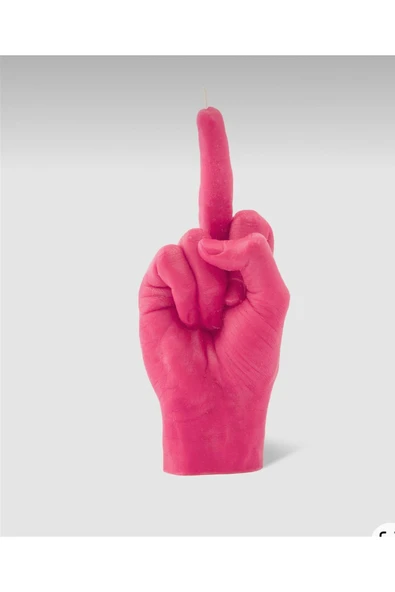 Orta Parmak Pembe Renk Mum
