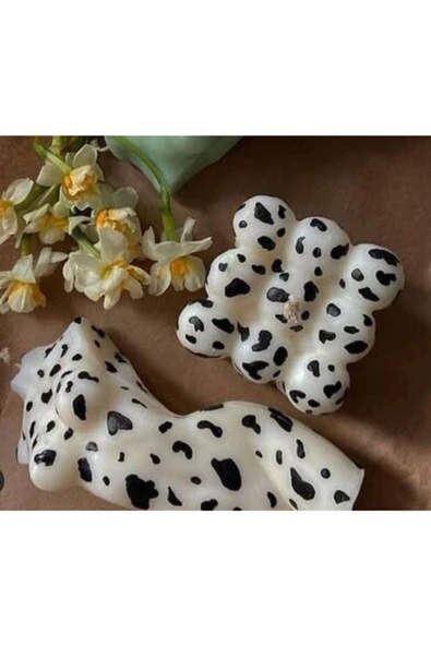 Kokulu Damalı Kadın Büst Ve Bubble Mum 2'li ürün görseli