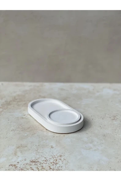 Dekoratif Beton Tabak & Bardak Altlıgı Mumluk Tütsülük