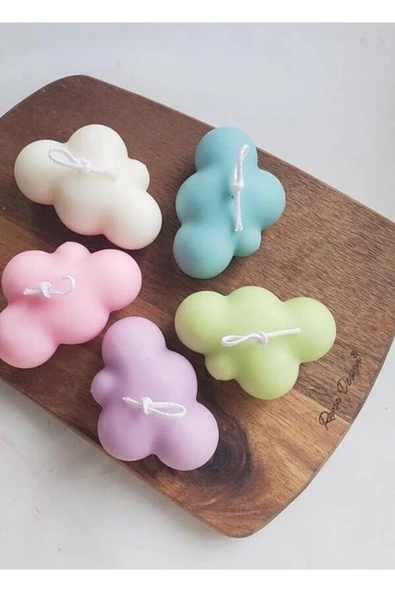 Nişan,kına Ve Söz Için Bulut Mum 5'li Kokulu Orta Boy ürün görseli