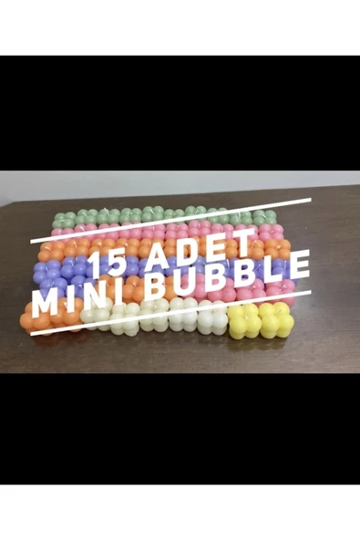 15 Adet Özel Mini Bubble Mum Davet Nikah Söz Nişan Kına Hediyeliği