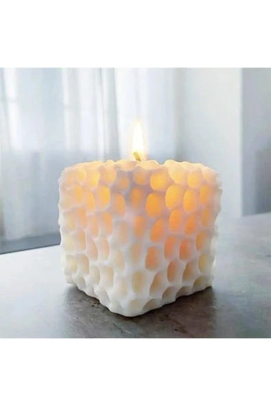 Soya Wax Dekoratif Kokulu Petek Küp Figürlü Mum