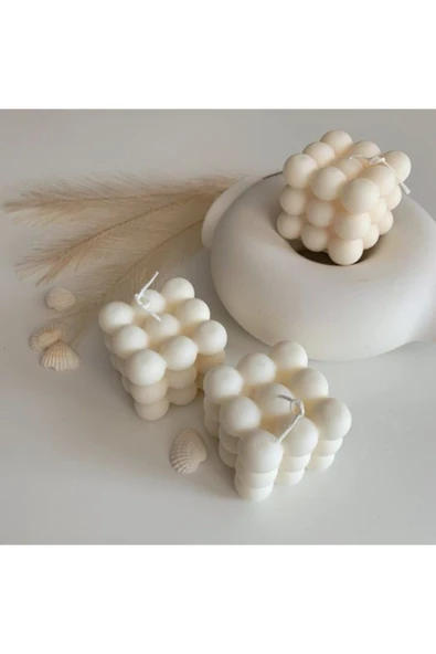 3'lü Bubble Dekoratif Mum