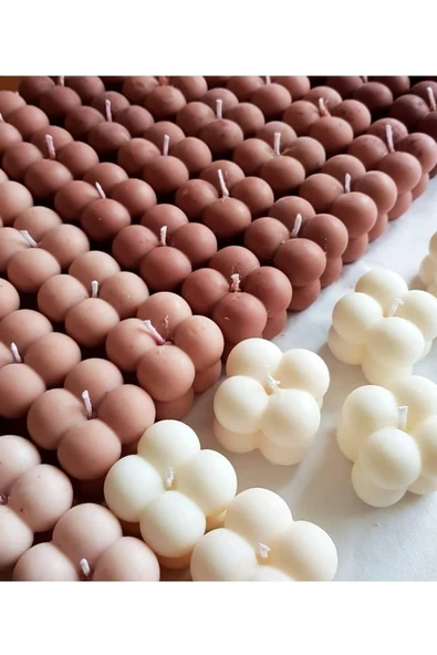 Solin 50 Adet Özel Mini Bubble Mum Nikah Söz Nişan Davet Kına Hediyeligi