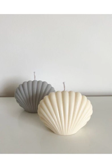 Dekoratif 2'li Set Istiridye Mum ürün görseli
