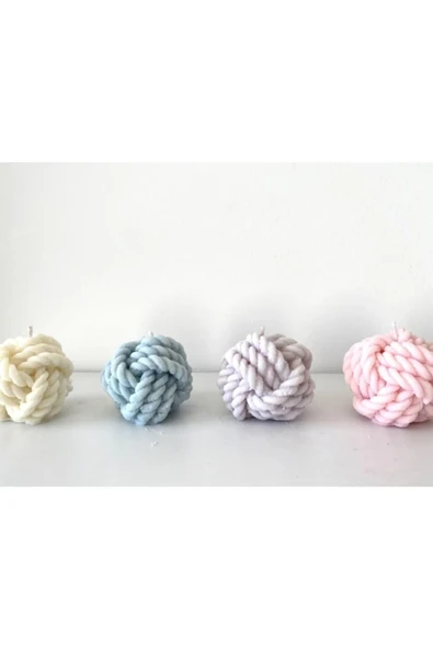 Soya Wax Dekoratif Düğüm Mum 4'lü Set