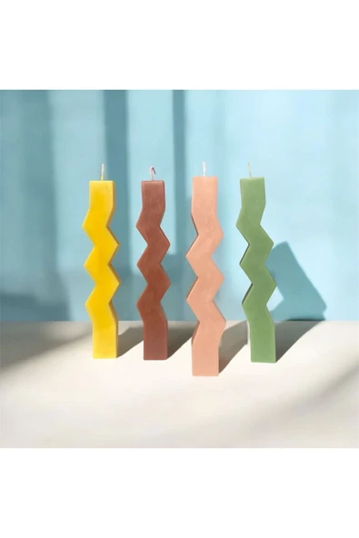 Zigzag Şamdan Mum Retro