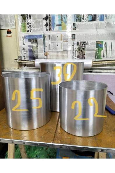 Metal Alüminyum 22x22 Saksı Canlı Cansız Çiçek - 2