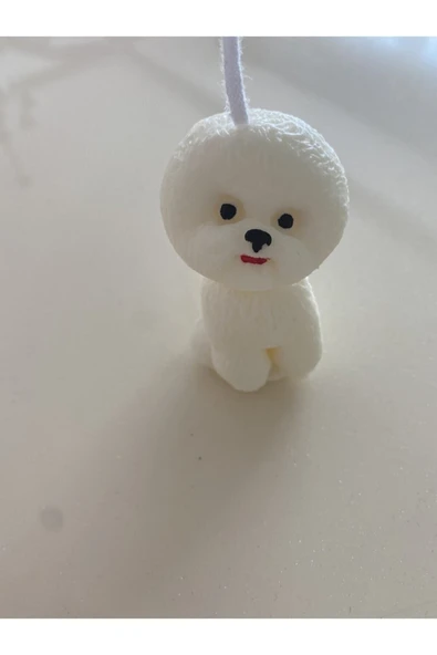 %100 Doğal Soya Wax Tekli Mini Köpek Mum Kokulu Dekoratif