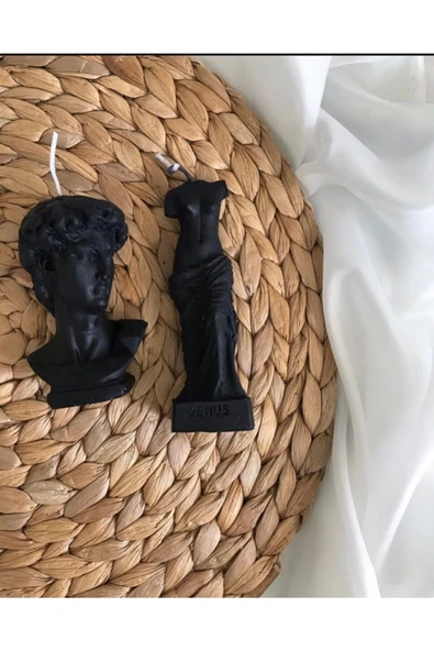 Siyah Kokulu David Büst Ve Venüs Kadın Mum Takımı
