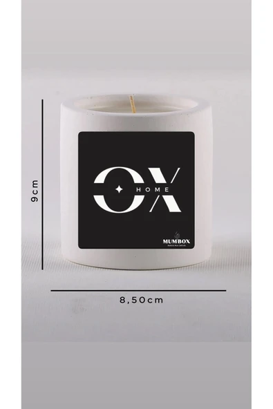 Oxhome Dekoratif Beton Mum Bardak Obje Kokulu Mumbox - 2