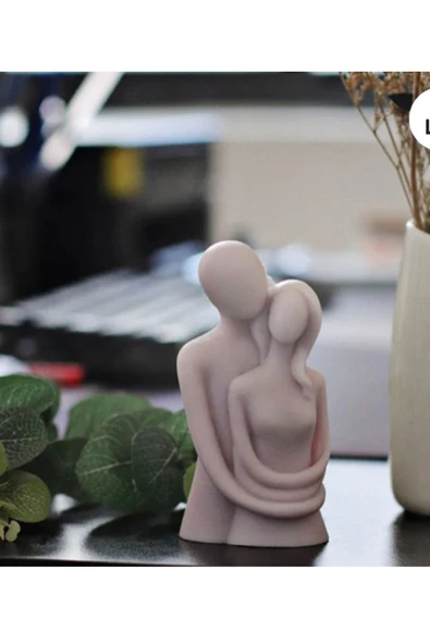 Tekli Sevgili Sıcak Kucaklama Lila Mum ürün görseli