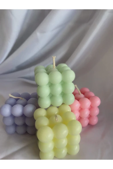 Bubble Renkli 4'lü Kokulu Mum - Resim 2