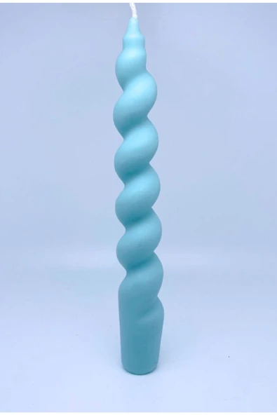 Mavi Spiral Burgu Şamdan Mum ürün görseli