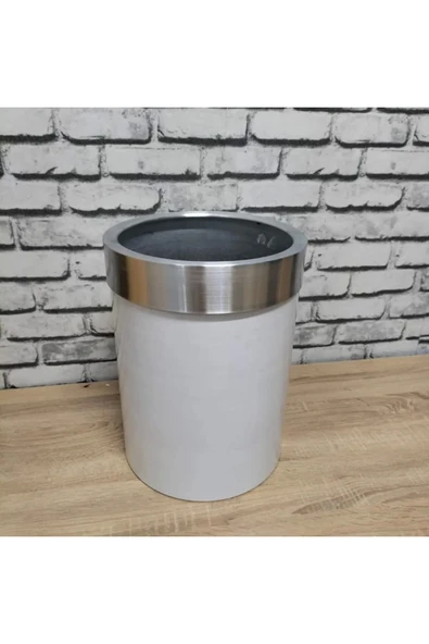Beyaz Darbuka Saksı 40×30 - 2