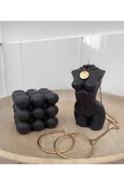 Siyah Renk Kokulu Body Ve Bubble Mum ürün görseli