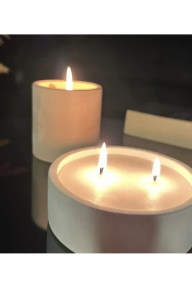 Meditasyon Okyanus Kokulu Beton Saksılı Dekoratif Mum ürün görseli