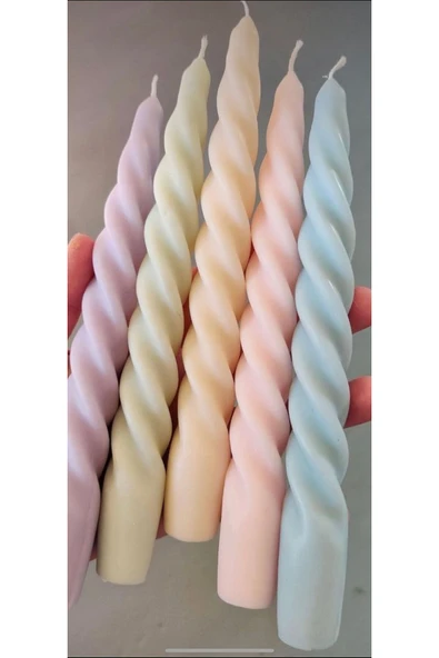 5’li Twist Mum Lila, Yeşil, Mavi, Pembe, Yavruağzı - 2