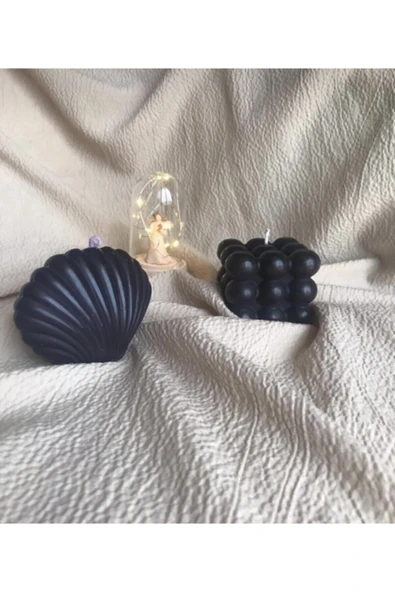 Siyah Renk Kokulu Bubble Ve Istiridye Mum ürün görseli