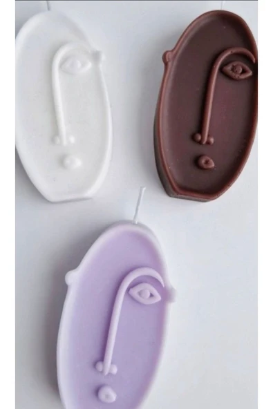 3’lü Iskandinav Tarzı Face Yüz Kokulu Mum - Resim 2