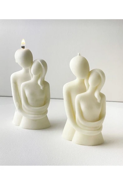 Aşık Çift Büstü Mum - Resim 2