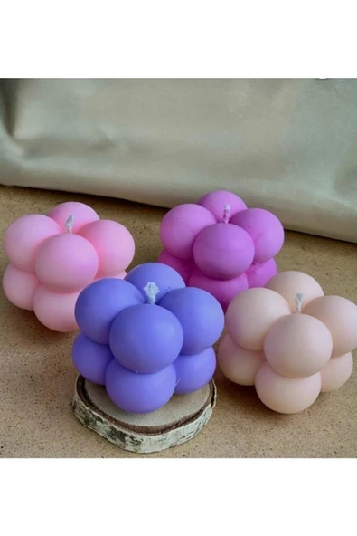 15 Adet Özel Mini Bubble Mum Davet Nikah Söz Nişan Kına Hediyeliği - Resim 2