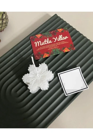 Dekoratif Kar Tanesi Mum Yılbaşı Mumu Yeni Yıl New Year