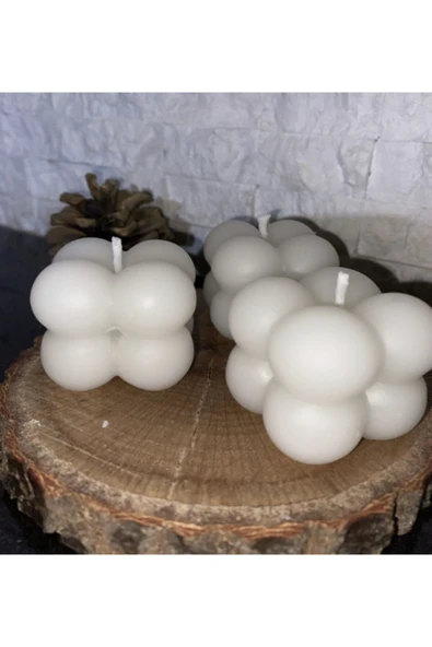 15 Adet Özel Mini Bubble Mum Davet Nikah Söz Nişan Kına Hediyeliği - Resim 2