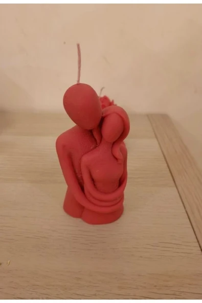 Kırmızı Sıcak Kucaklama Sevgili Mum ürün görseli