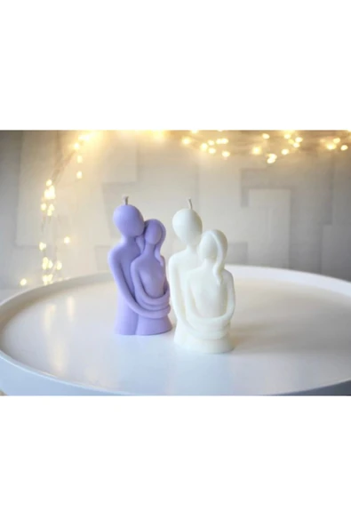 2’li Sıcak Kucaklama Sevgili Mum ürün görseli