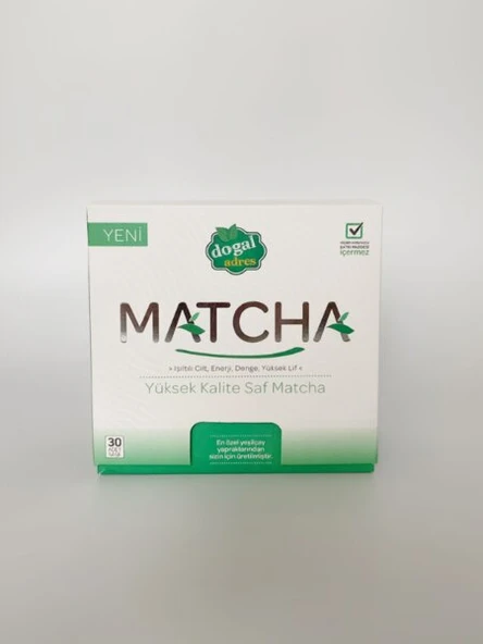 DOĞAL ADRES MATCHA (30 ADET ŞASE) 60 GR
