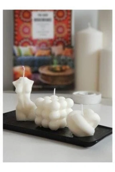 Bernamiofficial 3' Lü Kahverengi Bubble Mum Set - Resim 3