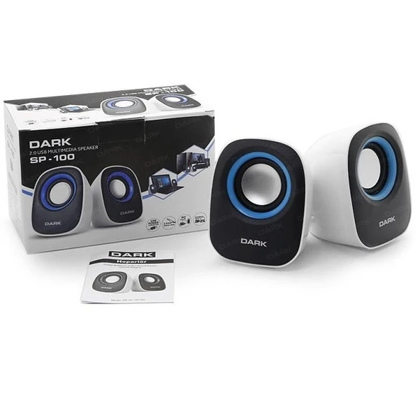 Dark DK-AC-SP100 1+1 2x0.8W RMS Siyah-Beyaz Hoparlör - 2