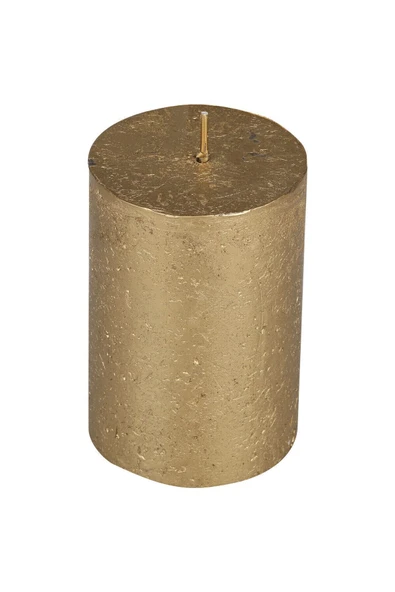 Altın 100 X 68 Mm 1 Adet Rustik Metalik Silindir Mum