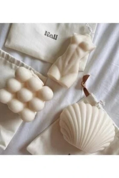 Bernamiofficial 3' Lü Kahverengi Bubble Mum Set ürün görseli