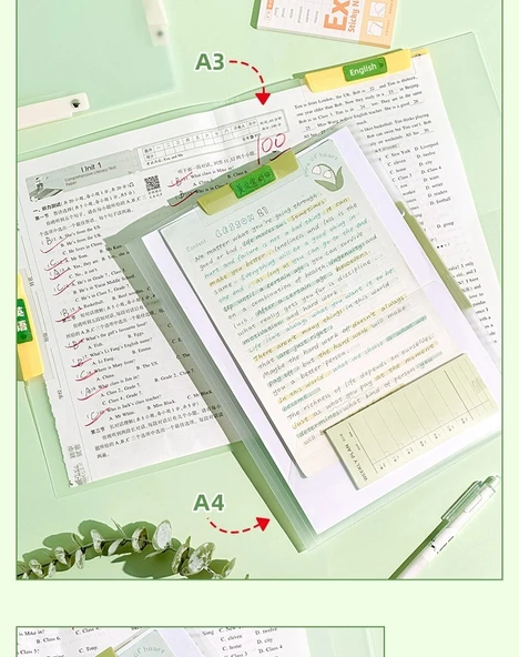 Öğrenci Test Kağıdı Klips Dosyası A4 Tek Klips - Dil, Matematik, İngilizce/Siyaset, Tarih ve Coğrafya/Madde ve Kimya Hayatı - 12