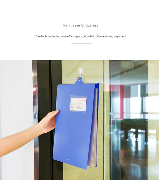A4 Askılı Dosya Klipsi - Tek Askı Plakası - PVC - Ofis ve Öğrenim İçin - 9
